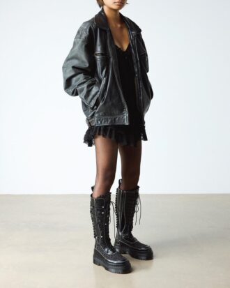 XTRM FRILL Platform レザー ブーツ